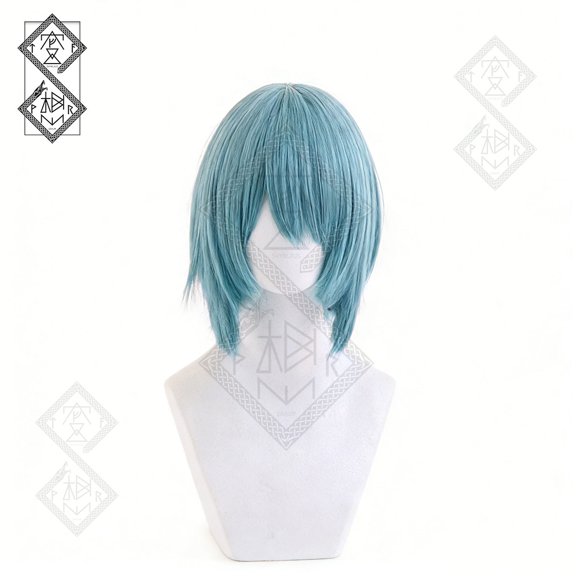 Puella Magi Madoka Magica Sayaka Miki Cosplay Wig Short Blue Anime Wig Heat Resistant Synthetic Hair for Women Halloween Costume