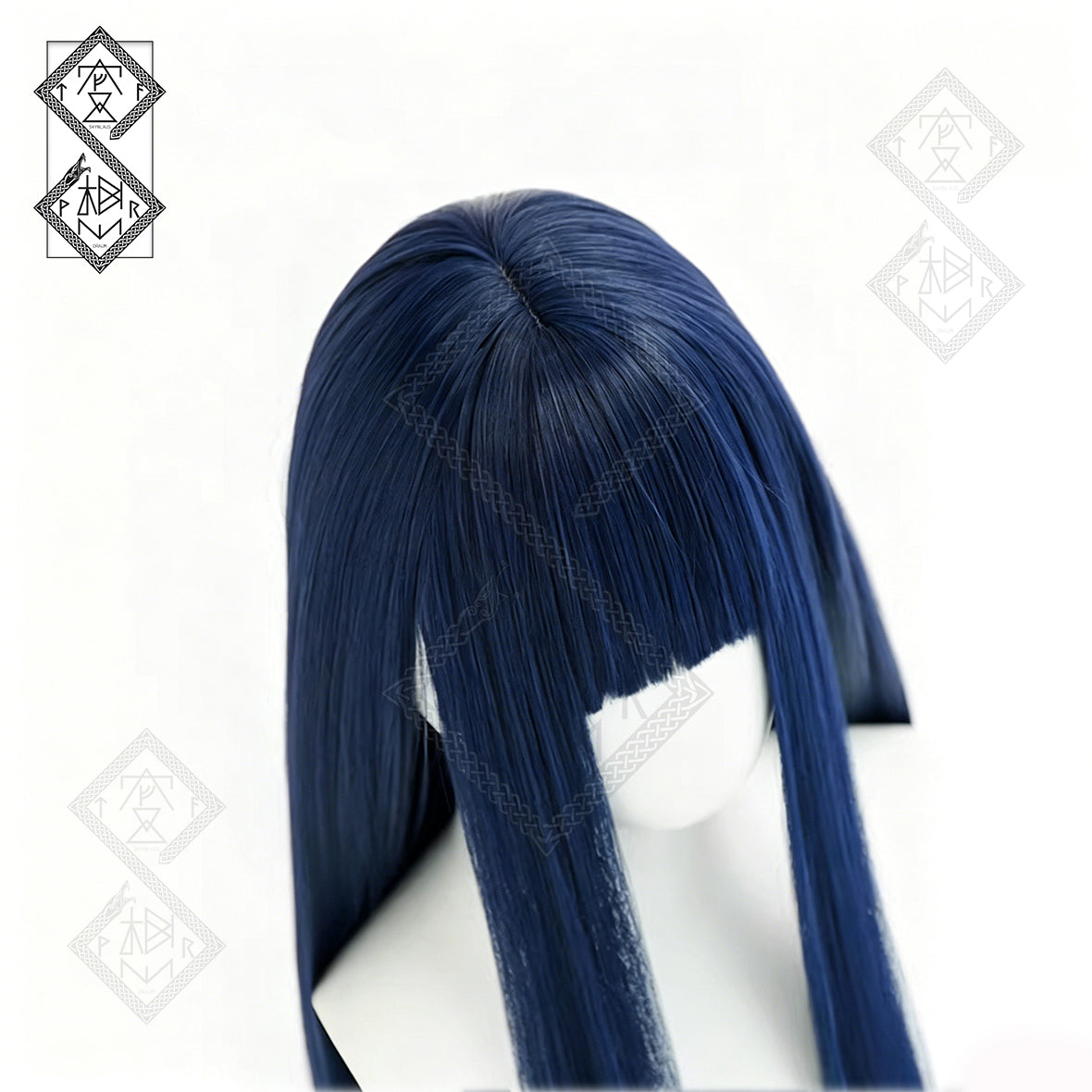 Hinata Hyuga Cosplay Wig Naruto Styled Long Dark Blue Anime Wig Heat Resistant Synthetic Hair Halloween Costume for Women