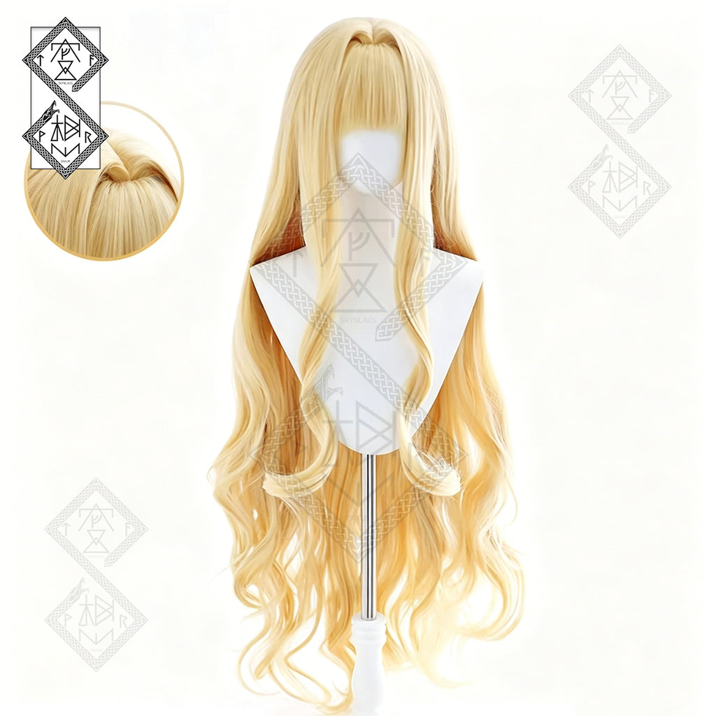Shugo Chara! Rima Mashiro Cosplay Wig – Exclusive Color Anime Twin Ponytails Blonde Curly Wig for Women Halloween Costume