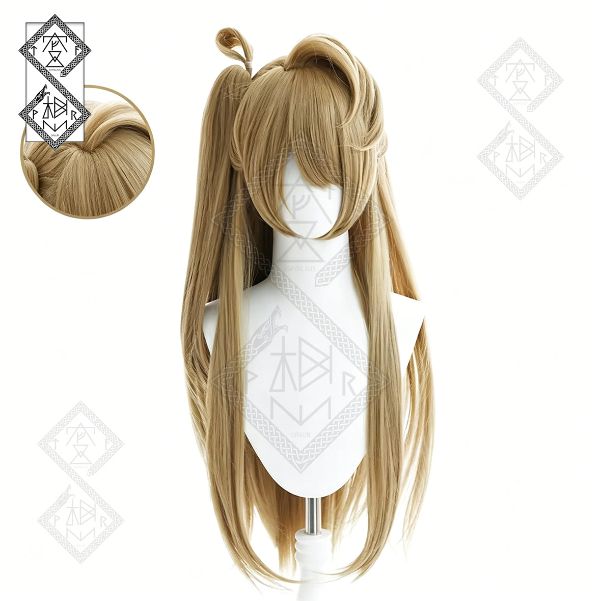 Love Live! Kotori Minami Cosplay Wig with Bun Anime Wig Heat Resistant Synthetic Hair