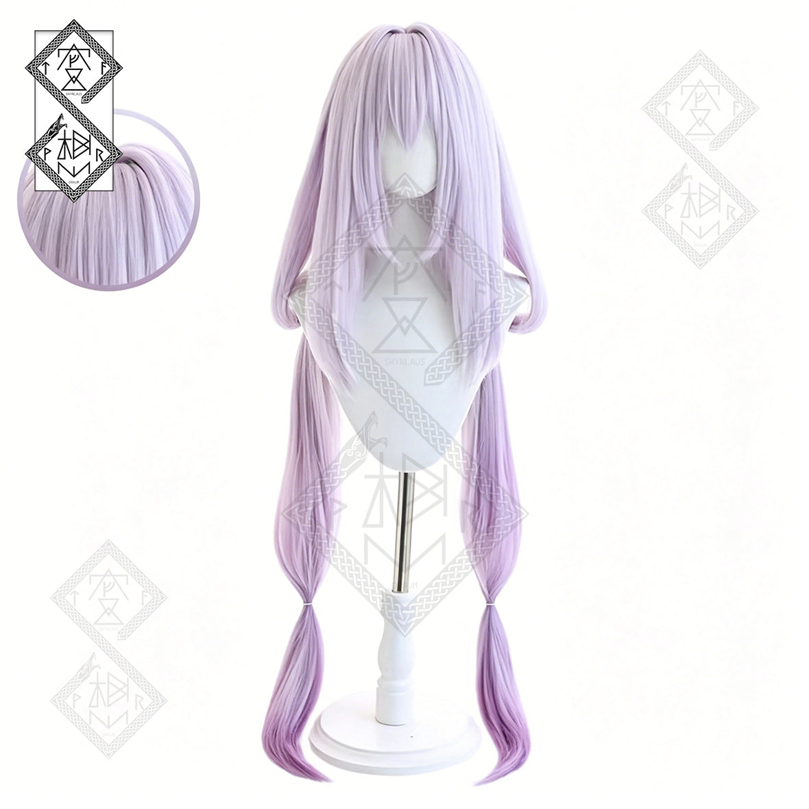 Honkai: Star Rail Castorice Cosplay Wig – Corn Curl Braided Purple Gradient Anime Costume Wig for Women