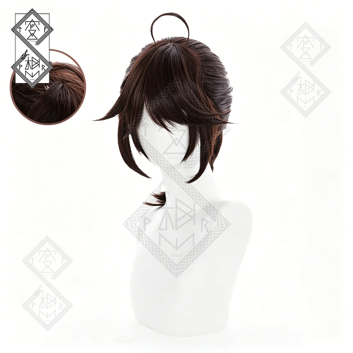 Luca Balsa Prisoner Cosplay Wig Identity V Short Black Styled Wig Heat Resistant Synthetic Hair with Hairline