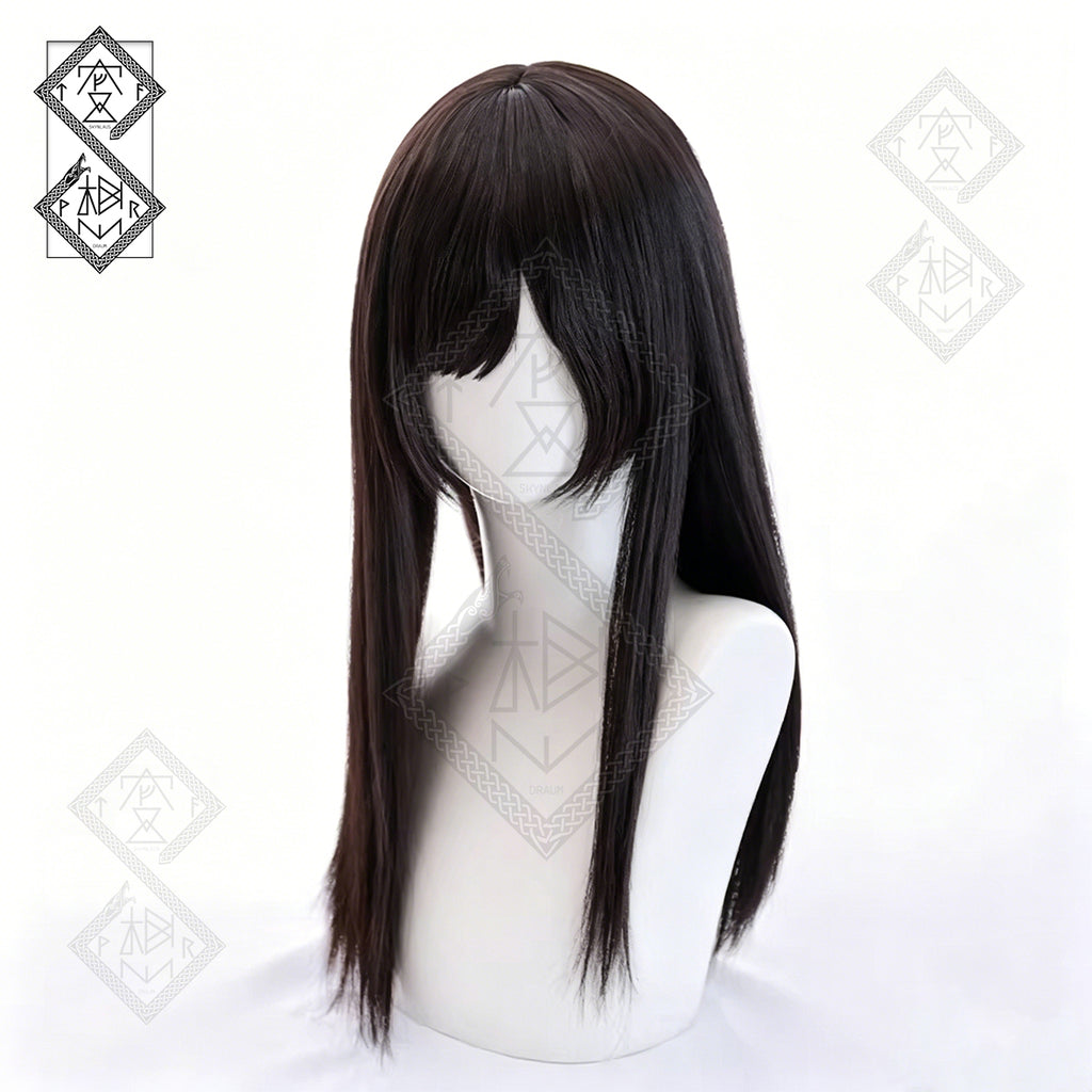 Mei Aihara Cosplay Wig Citrus Anime Long Black Straight Wig Middle Part Heat Resistant Synthetic Hair