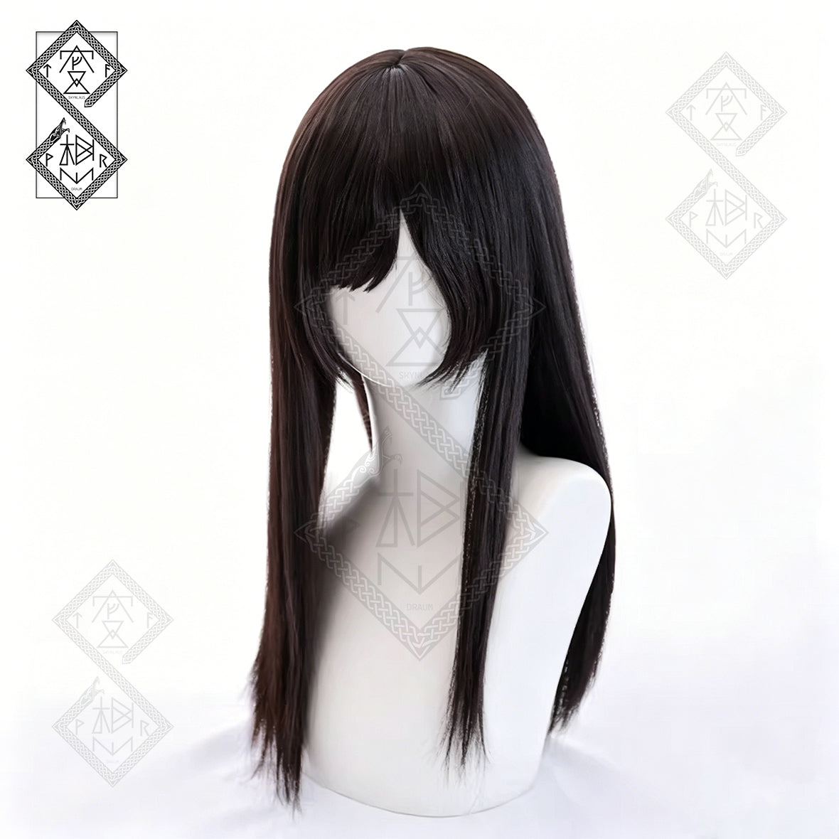 Mei Aihara Cosplay Wig Citrus Anime Long Black Straight Wig Middle Part Heat Resistant Synthetic Hair