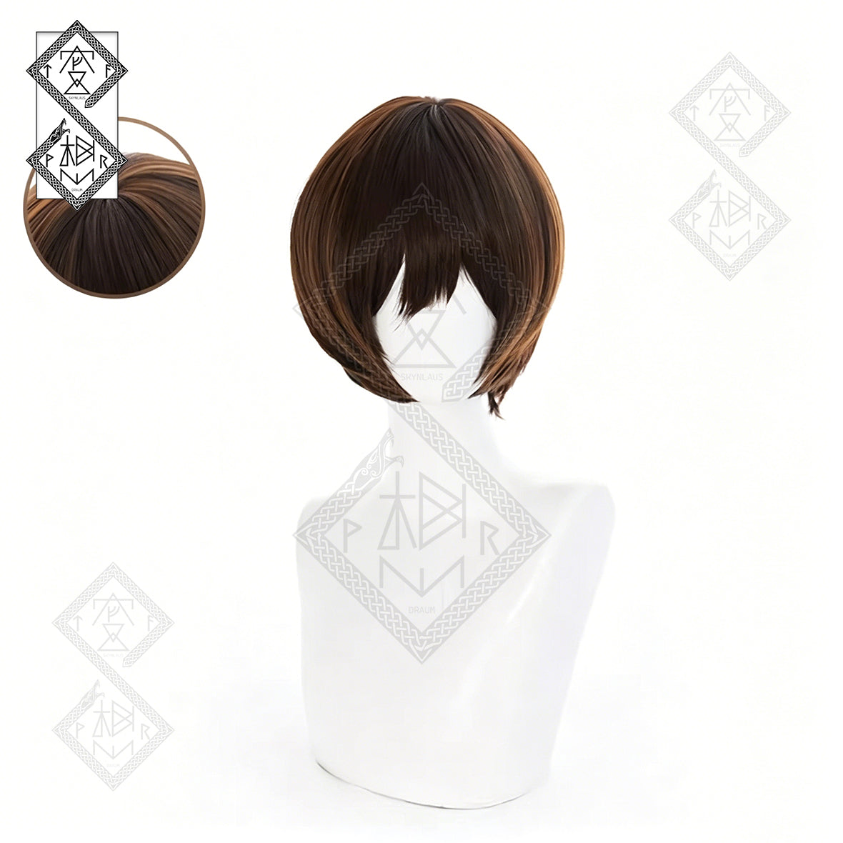 Haruhi Fujioka Cosplay Wig Ouran High School Host Club Short Brown Boy Cut Anime Wig Heat Resistant Synthetic Hair