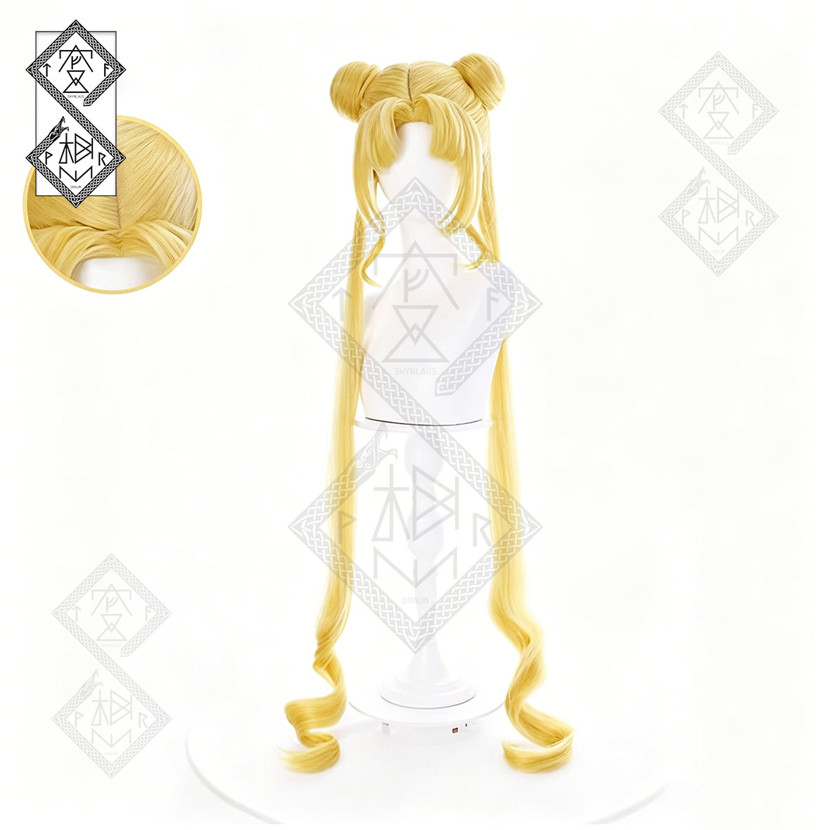Sailor Moon Usagi Tsukino Cosplay Wig Princess Serenity Blonde Twin Tail Anime Wig Heat Resistant Synthetic Hair