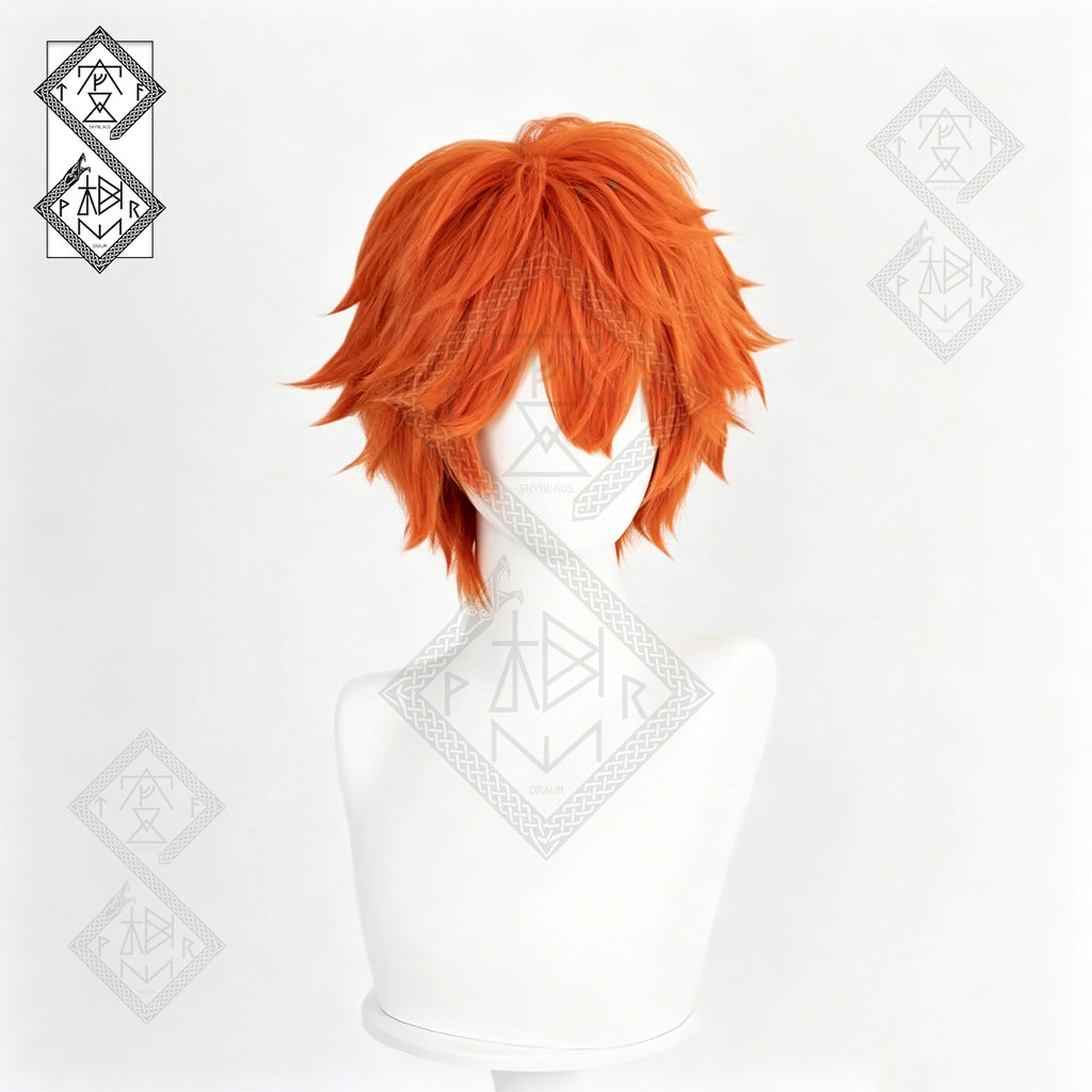 Nick Wilde Cosplay Wig Set – Zootopia 2 Inspired Fox Hair Wig with Ears & Wolf Tail Costume Accessories for Halloween & Comic Con(Ver.1 Short Style)