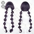 Kaoruko Waguri Cosplay Wig The Fragrant Flower Blooms with Dignity Anime Wig Long Gray Purple Synthetic Hair Heat Resistant for Halloween Costume Party(Style 4: Bubble Braid Version)