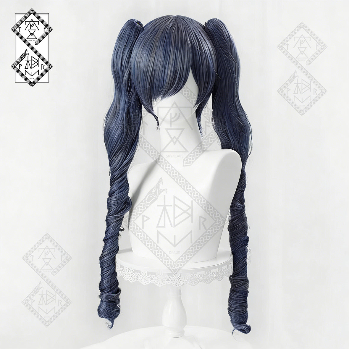 Ciel Phantomhive Cosplay Wig Black Butler Blue Gray Mixed Color Anime Wig Heat Resistant Synthetic Hair(Female Ver.3)