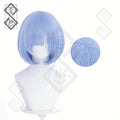 Re Zero Rem Ram Cosplay Wig Blue Pink Long Straight Anime Wig Heat Resistant Costume Hair for Women(Ver.2 Rem)