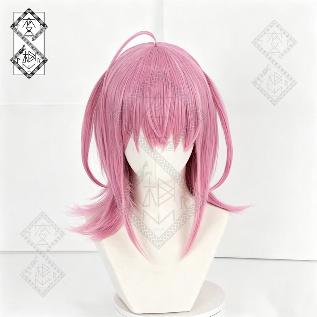 Shugo Chara Amu Hinamori Cosplay Wig Pink Clip-On Twin Ponytails Anime Wig(Ver.2 Double Pigtail Style)