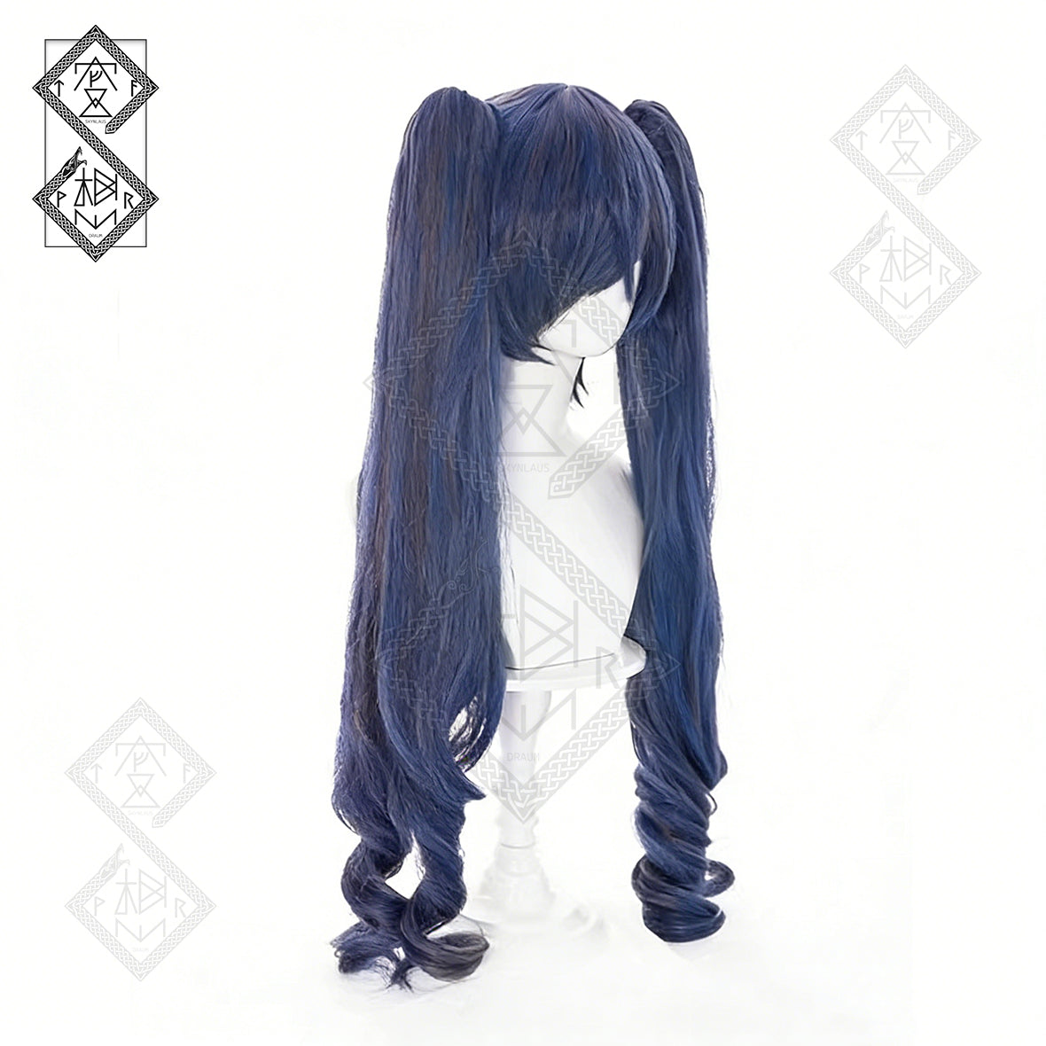 Black Butler Ciel Phantomhive Cosplay Wig Mixed Fiber Short Blue Anime Wig Crossplay Costume Hair(Ver.1 Long Hair)