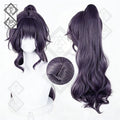 Kaoruko Waguri Cosplay Wig The Fragrant Flower Blooms with Dignity Anime Wig Long Gray Purple Synthetic Hair Heat Resistant for Halloween Costume Party(Style 6: Split Ponytail Version)